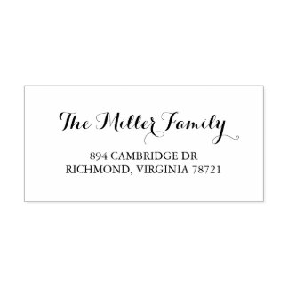 Tampon Auto-encreur Classy Nom de famille Adresse de retour