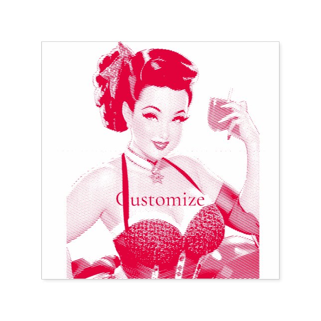 Tampon Auto-encreur Cocktail Party Girl Thunder_Cove (Design)