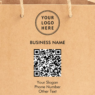 Tampon Auto-encreur Code QR du logo de l'entreprise