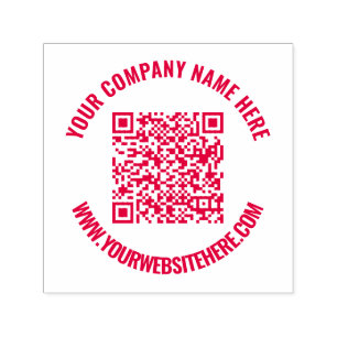 Tampon Auto-encreur Code QR Texte personnalisé Timbre auto-encastré pe