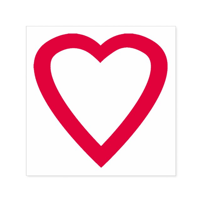Tampon Auto-encreur Coeur d'amour rouge (Design)