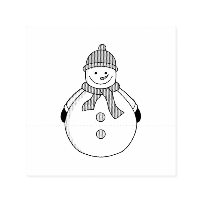 Tampon Auto-encreur Cold snowman (Design)