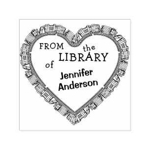 Tampon Auto-encreur Collection de livres de la bibliothèque de nom per