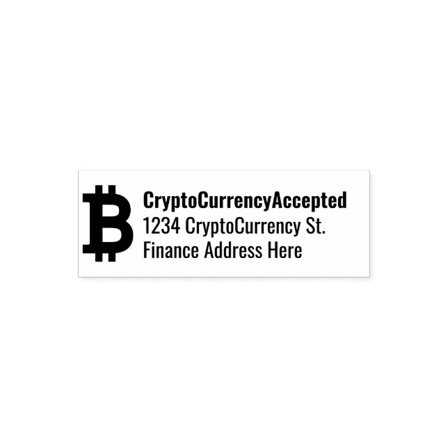 Tampon Auto-encreur Commerçant de cryptomonnaie Bitcoin (Design)