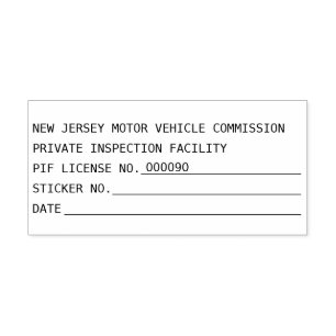 Tampon Auto-encreur Commission des véhicules à moteur du New Jersey Nu