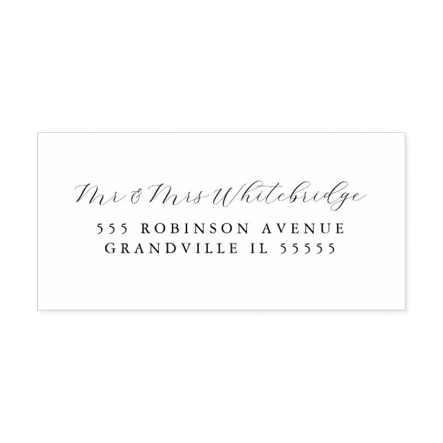 Tampon Auto-encreur Conception scénarisée élégante M&Mme (Design)