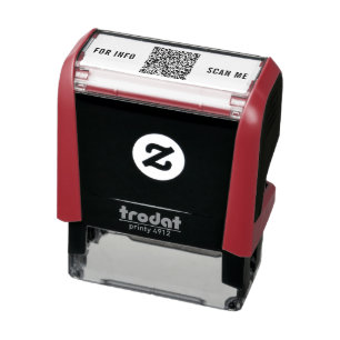 Tampon Auto-encreur Concevez votre propre code QR Code Scan Info Stamp