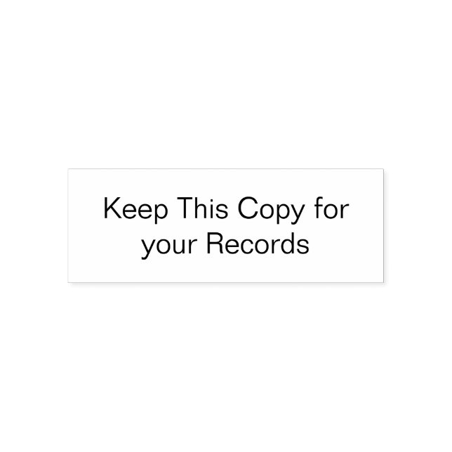 Tampon Auto-encreur Conserver cette copie pour votre tampon d'enregist (Design)
