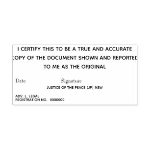 Tampon Auto-encreur Copie certifiée conforme de l'original Justice of