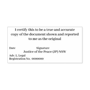 Tampon Auto-encreur Copie certifiée conforme de l'original Justice of