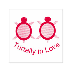 Tampon Auto-encreur Couple de tortue mignonne