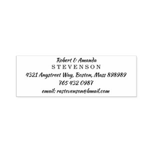 Tampon Auto-encreur Couples Nom et adresse Nouveaux mariés Nouveau dom