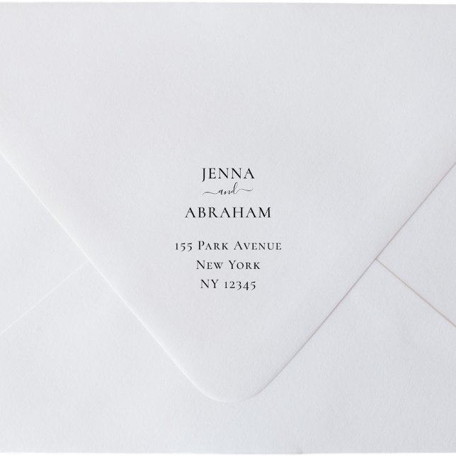 Tampon Auto-encreur Couples Noms Retourner Adresse Timbre En Caoutchou (Créateur téléchargé)