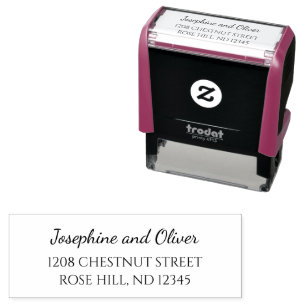 Tampon Auto-encreur Courrier mariage simple et élégant