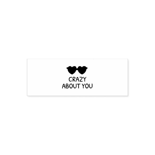 Tampon Auto-encreur Crazy About You Rubber Stamps & Ink (Design)