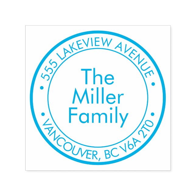 Tampon Auto-encreur Create Your Own Rubber Family Address Stamp (Design)