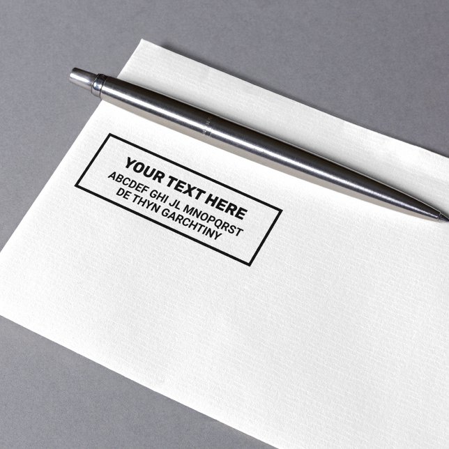 Tampon Auto-encreur Création de vos propres mots / texte SIGNE NOIR (Créateur téléchargé)