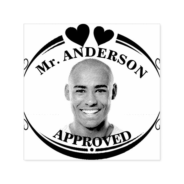 Tampon Auto-encreur Créer un visage drôle personnalisé Approbation de  (Design)