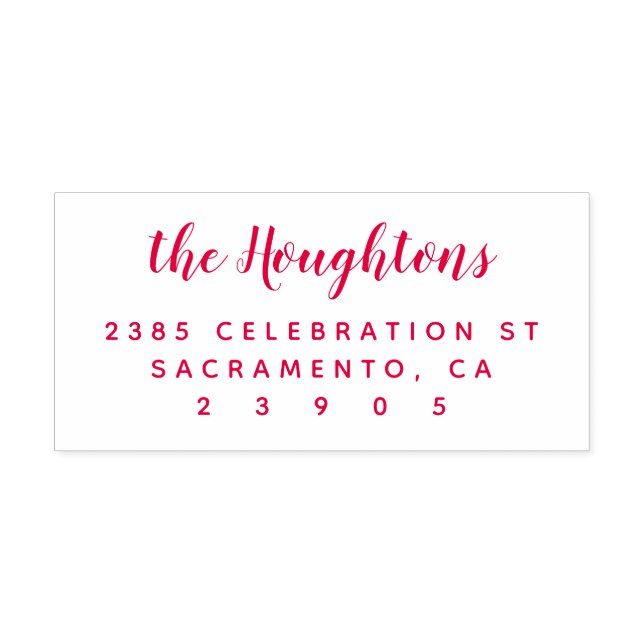 Tampon Auto-encreur Créer une adresse de retour de script de nom de fa (Design)