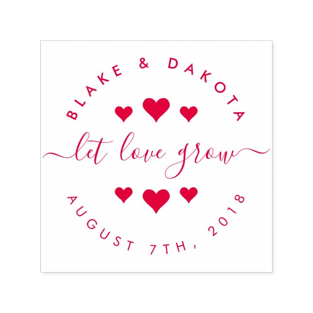 Tampon Auto-encreur Créer vos propres coeurs laisser l'amour grandir M (Design)