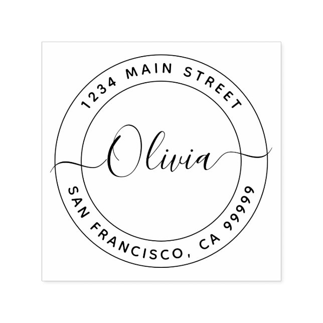 Tampon Auto-encreur Créez votre propre adresse de retour (Design)