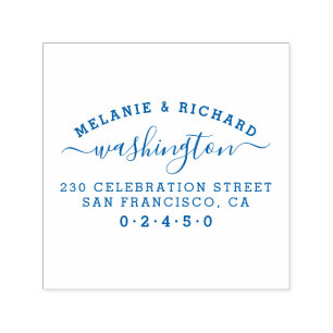 Tampon Auto-encreur Créez votre propre adresse de retour de famille