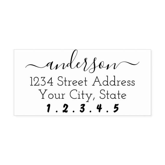 Tampon Auto-encreur Créez votre propre adresse de retour de famille re (Design)