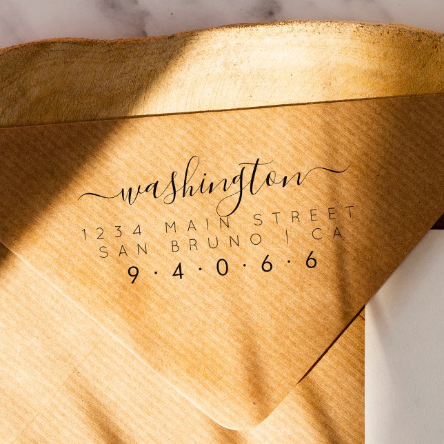 Tampon Auto-encreur Créez votre propre adresse de retour de famille re (Créateur téléchargé)