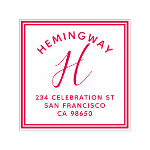 Tampon Auto-encreur Créez votre propre adresse de retour de script de