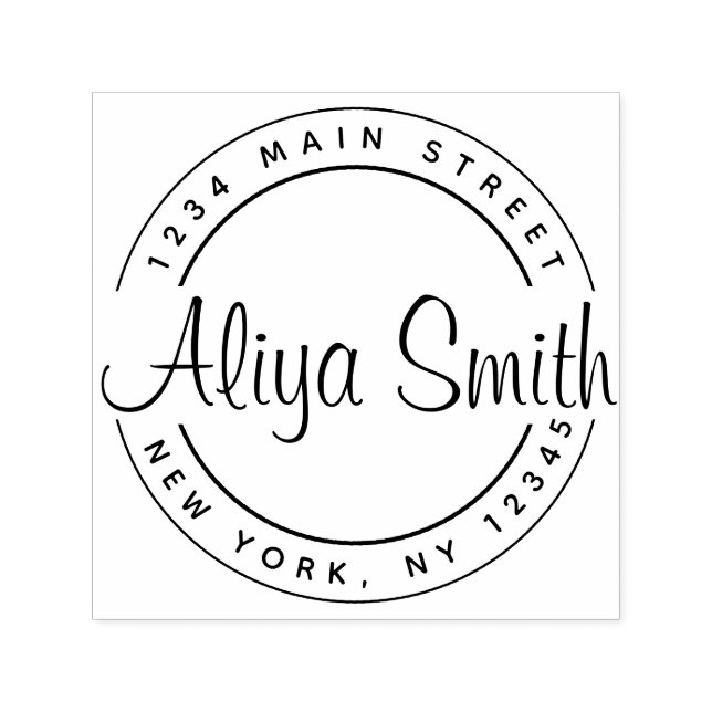 Tampon Auto-encreur Créez votre propre adresse de retour de script ron (Design)