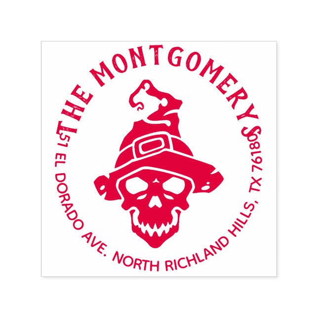 Tampon Auto-encreur Créez votre propre adresse de retour Halloween (Design)