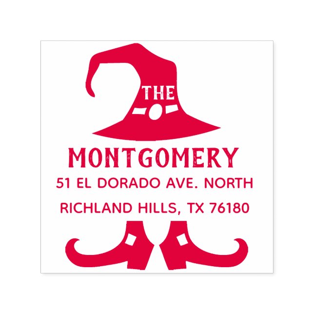 Tampon Auto-encreur Créez votre propre adresse de retour Halloween (Design)