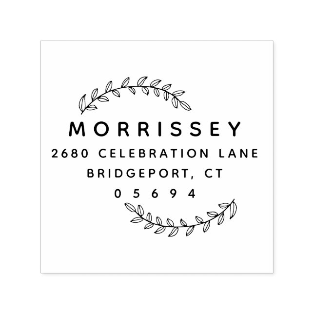 Tampon Auto-encreur Créez Votre Propre | Adresse de Retour Moderne Fol (Design)