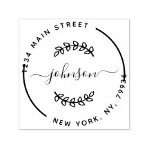 Créez votre propre adresse de retour ronde moderne