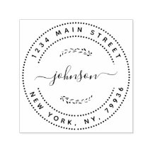 Créez votre propre adresse de retour ronde moderne