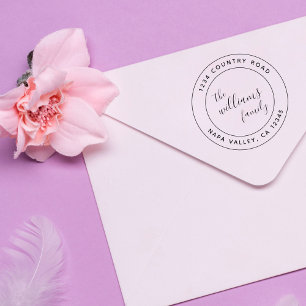 Tampon Auto-encreur Créez votre propre adresse de retour simple et mod