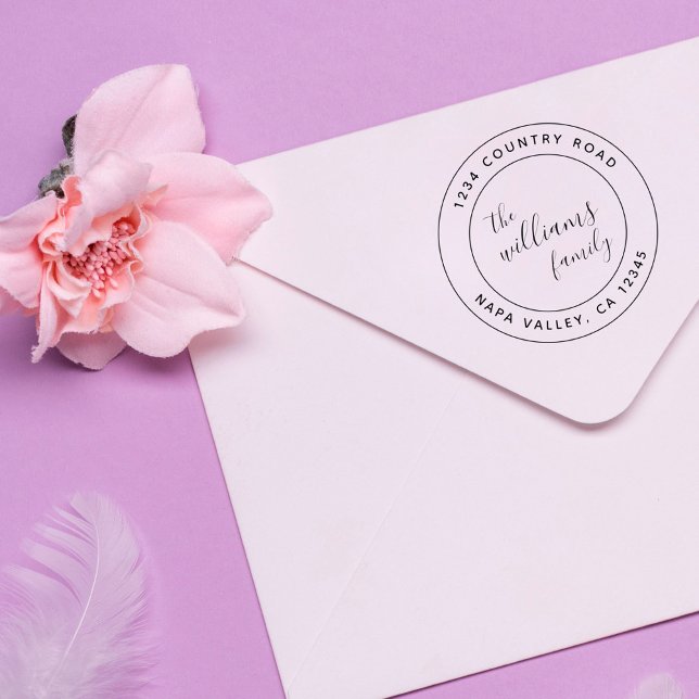 Tampon Auto-encreur Créez votre propre adresse de retour simple et mod (Créateur téléchargé)