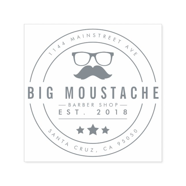 Tampon Auto-encreur Créez votre propre logo d'entreprise de numérotati (Design)