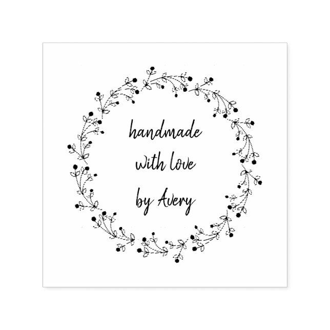 Tampon Auto-encreur Créez votre propre main faite avec amour (Design)