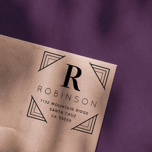 Tampon Auto-encreur Créez votre propre nom de famille de monogramme Ad