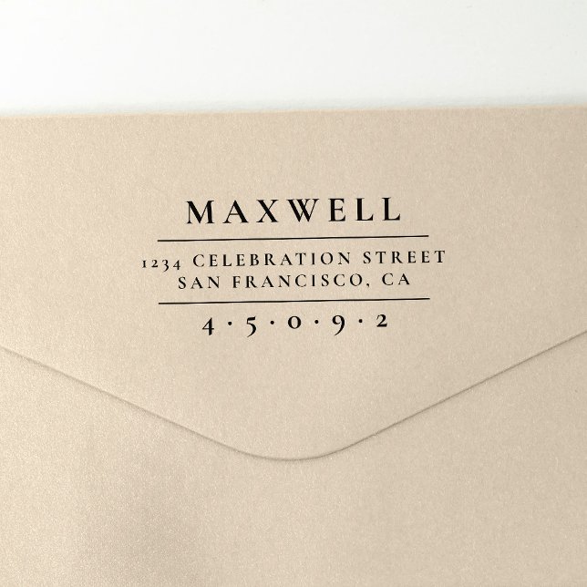 Tampon Auto-encreur Créez votre propre nom de famille élégant Adresse  (Créateur téléchargé)