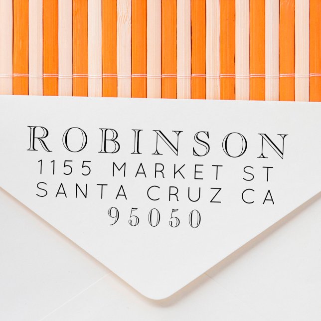 Tampon Auto-encreur Créez Votre Propre Nom De Famille Élégante Adresse (Créateur téléchargé)