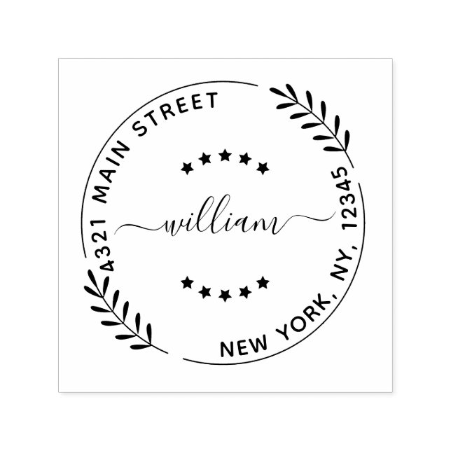 Tampon Auto-encreur Créez votre propre ronde moderne (Design)