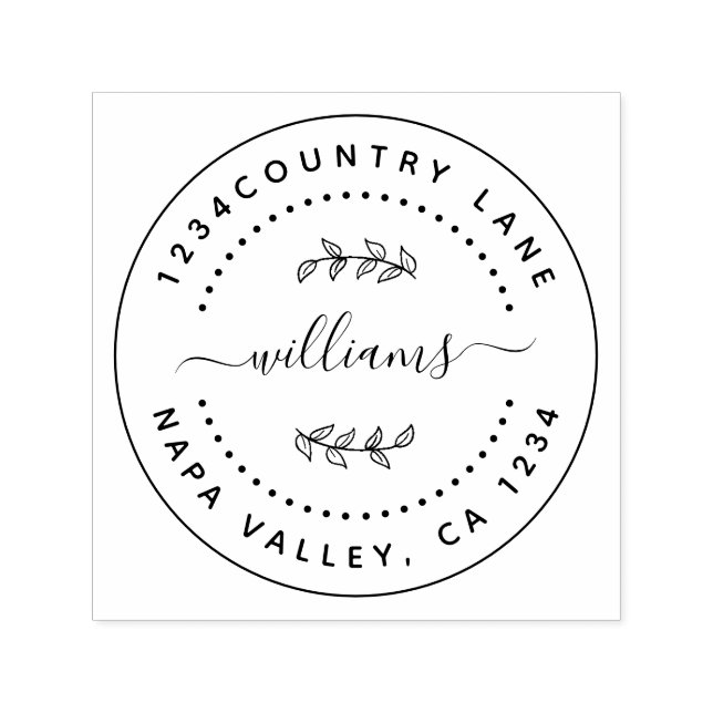 Tampon Auto-encreur Créez votre propre ronde moderne (Design)