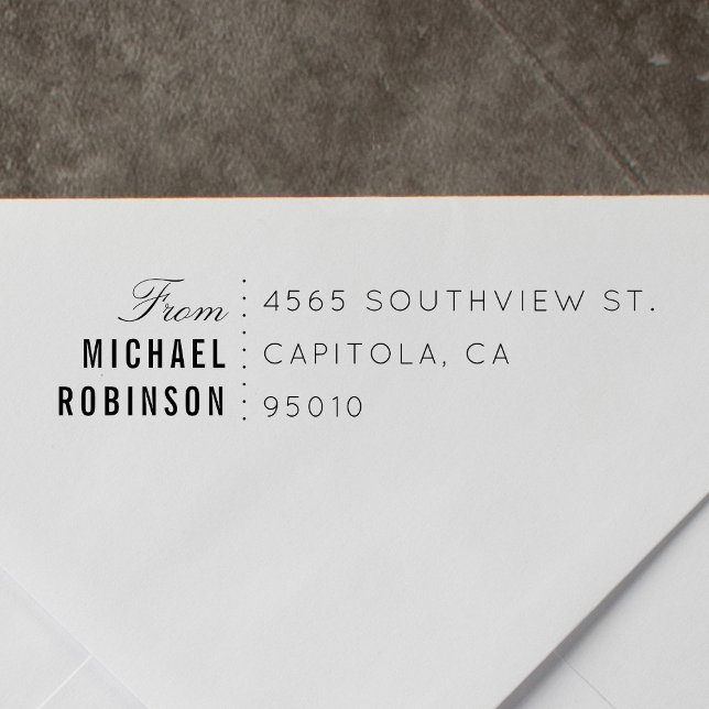 Tampon Auto-encreur Créez votre propre typographie moderne Adresse de  (Créateur téléchargé)