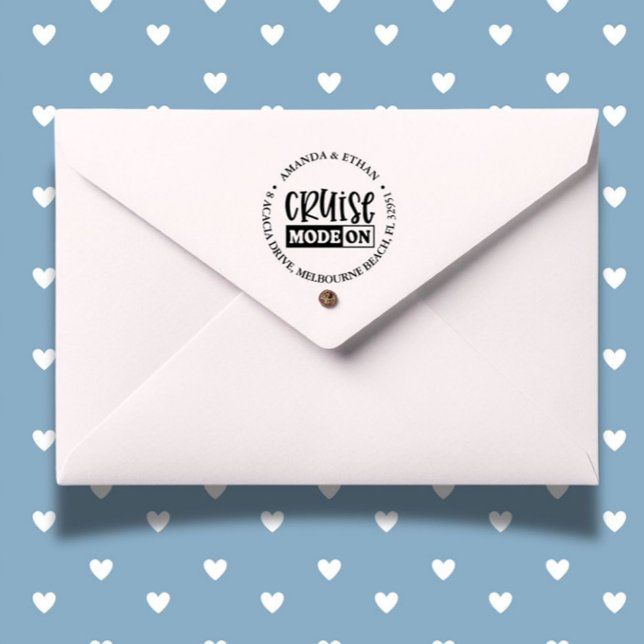 Tampon Auto-encreur Croisière Nautique Sur Le Thème (Create heartfelt messages easily—order your custom stamp today!)