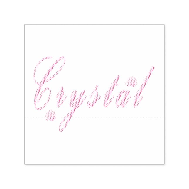 Tampon Auto-encreur Crystal Girls Nom Logo, (Design)