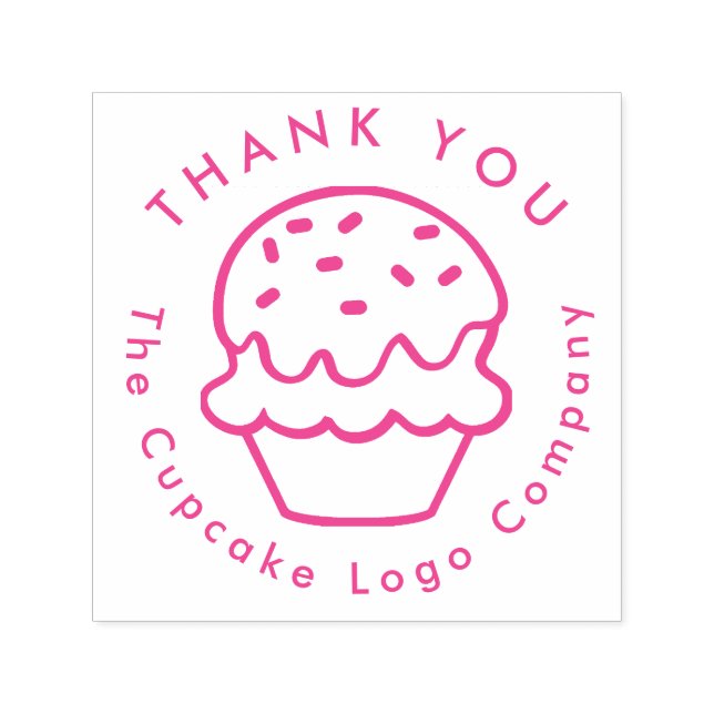 Tampon Auto-encreur cupcake logo design  (Design)