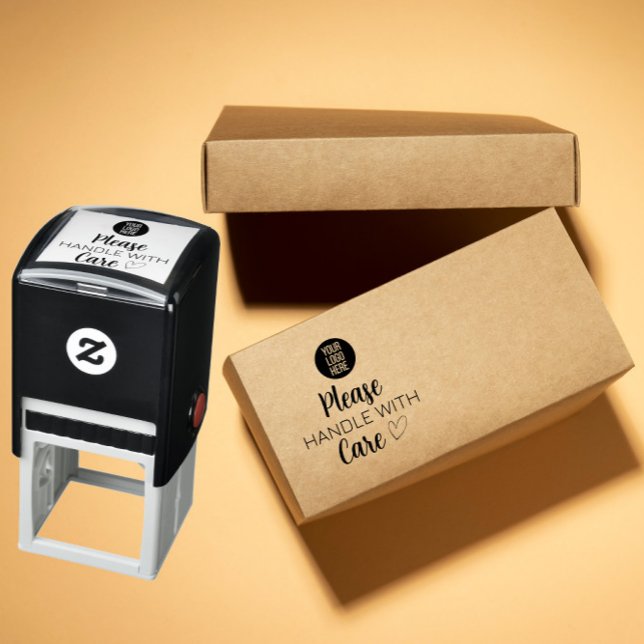 Tampon Auto-encreur Custom Business Stamp – Please Handle With Care (Créateur téléchargé)