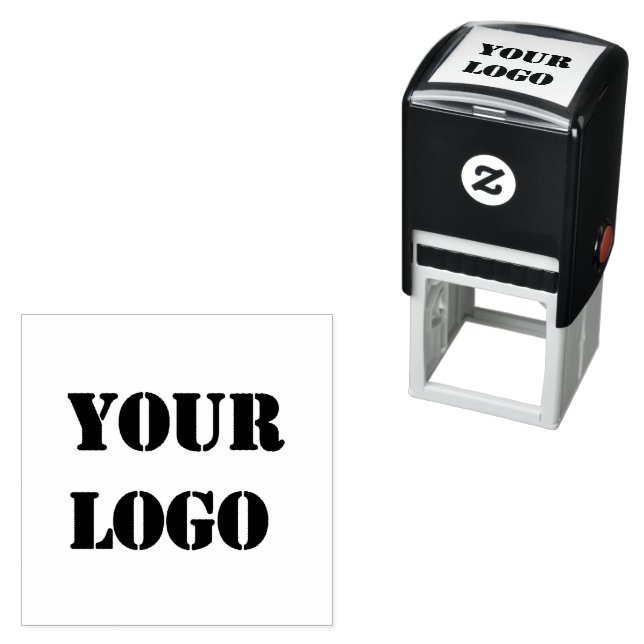 Tampon Auto-encreur Custom Company Logo Self-inking Stamp Example (En situation)